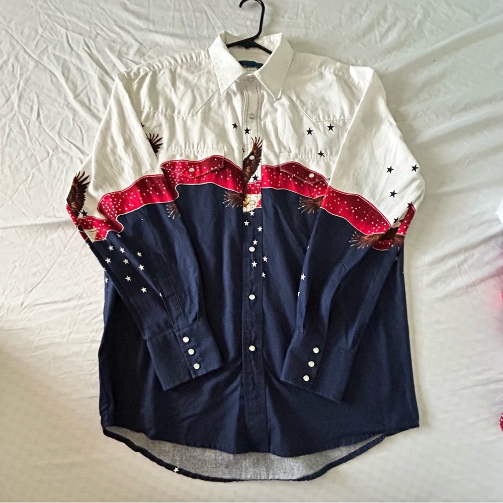 WRANGLER MEND CHECOTAH SNAP UP WESTERN SHIRT LARGE